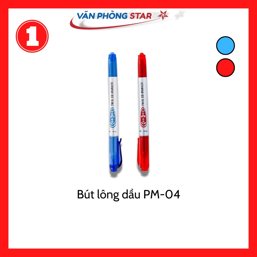 10 Cây Bút lông dầu PM-04 Thiên Long