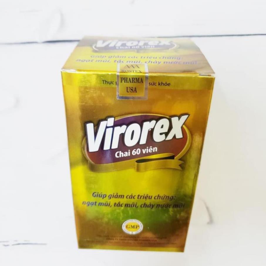 Viên uống VIROREX giảm viêm mũi dị ứng, ngạt mũi, tắc mũi, chảy nước mũi viêm xoang