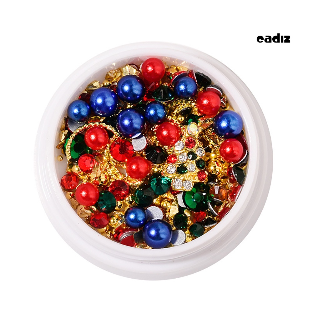 Hộp Phụ Kiện Đinh Tán Hình Bông Tuyết Trang Trí Móng Tay