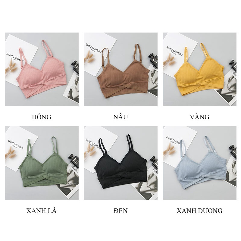 Áo lót nữ cotton hở lưng chữ u đệm mỏng cao cấp freesize 40-55kg LAVENUSA AL50