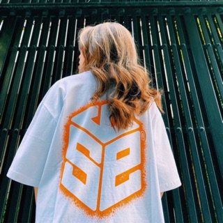 Km < tẶng giẤy thƠm > Áo thun swe spraypaint trắng cam - Áo thun nam nữ [ form unisex ] đẹp