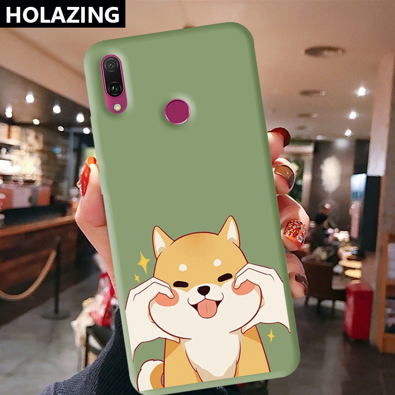 Huawei Y8P Y7 Y6 Pro 2019| Y5 | Y9 Prime 2019 Mate 30 40 Pro 20 Y9S Candy Color Phone Cases vỏ điện thoại Cute Shiba Inu Soft Silicone Cover