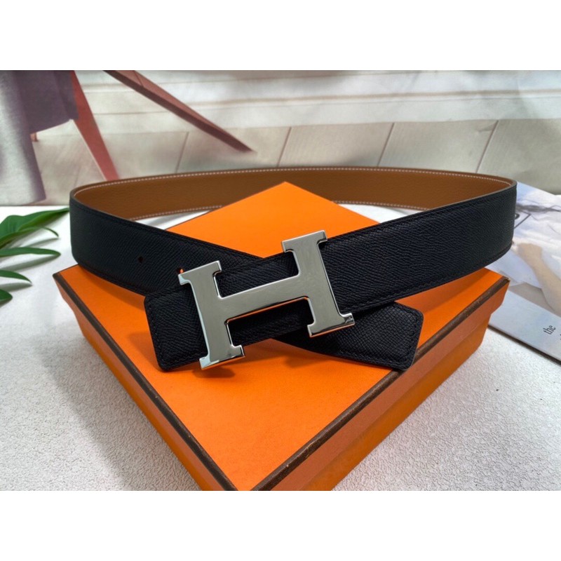 Thắt lưng nam thương hiệu Hermes HM da thật cao cấp khoá chữ H sang trọng