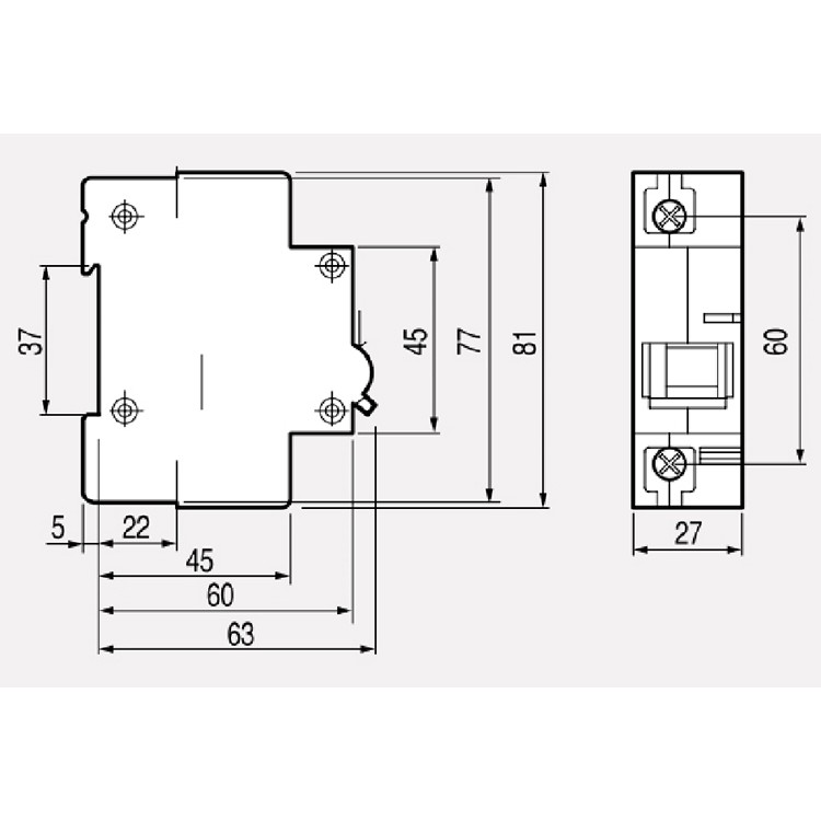 Cầu Dao 1 Pha 16A  CBTự Động,  aptomat , át MCB Dobo Electric Korea