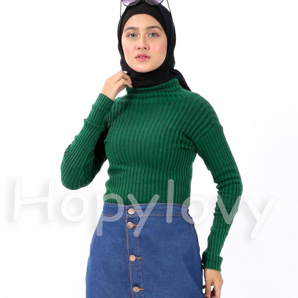 Áo Sweater Dệt Kim Cổ Rùa Họa Tiết Hoa Cúc Smi.15Mr 21o