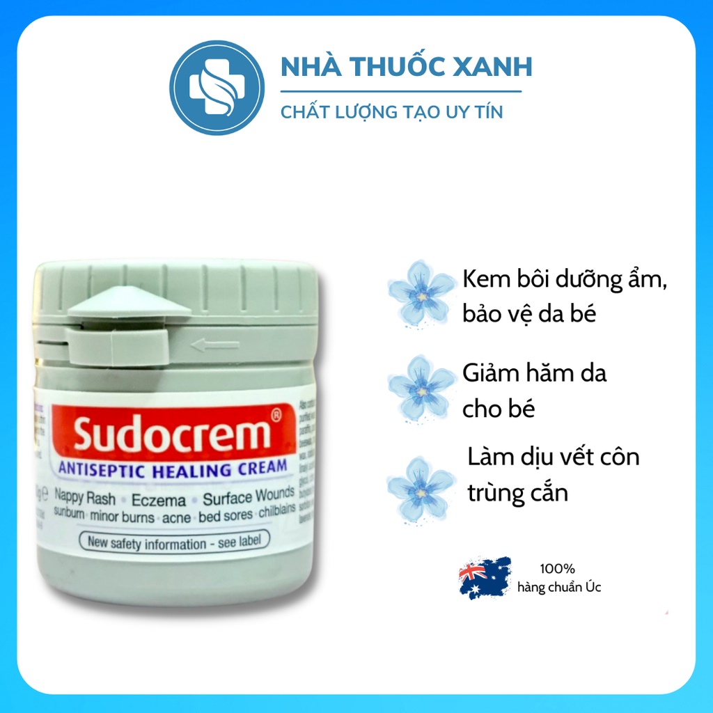 [Mã SRAPR3483 giảm 50% đơn từ 0Đ] Kem hăm da cho bé Sudocream 60g chuẩn Úc