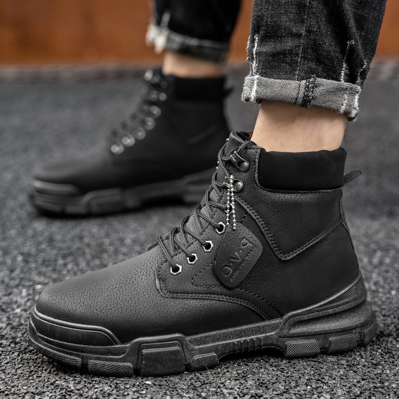 Winter boots high cut shoes yellow boots kasut boots Boots for men boots  booties Martin boots Ankle Boots high boots Martin boots black boots Chelsea boots Korean boots Waterproof boots men black boots for men Leather boots men boots Motorcycle boots