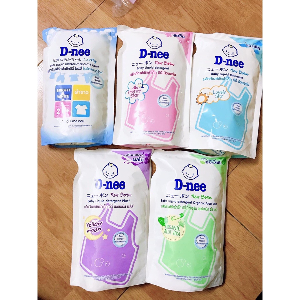 Nước giặt Dnee túi 600Ml hính hãng Thái Lan hàng nội địa hương thơm bền lâu MiibooShi D1.003.HO