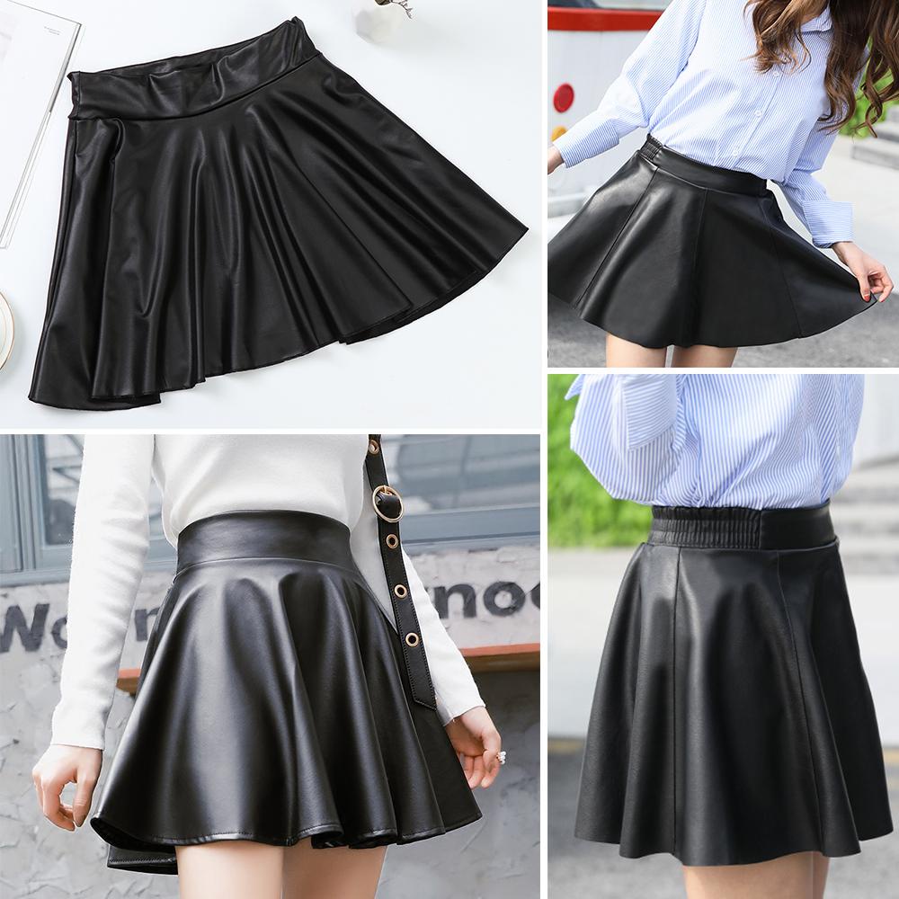 YVE Chân Váy Da Lưng Cao Thời Trang Công Sở