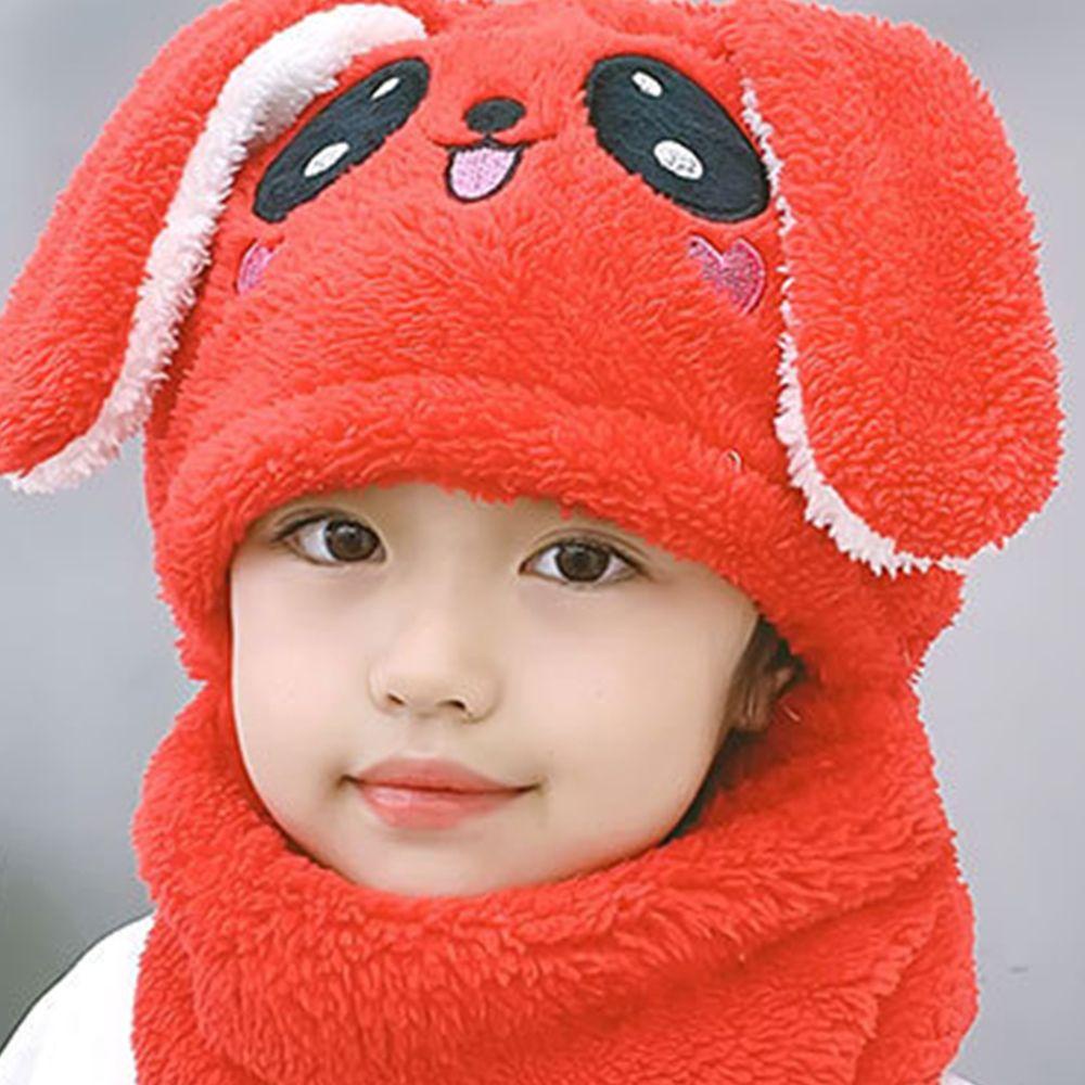 Mũ Bomber Bằng Vải Bông Màu Trơn Thiết Kế Tai Thỏ Bảo Vệ Mặt Thời Trang Mùa Đông Dành Cho Trẻ