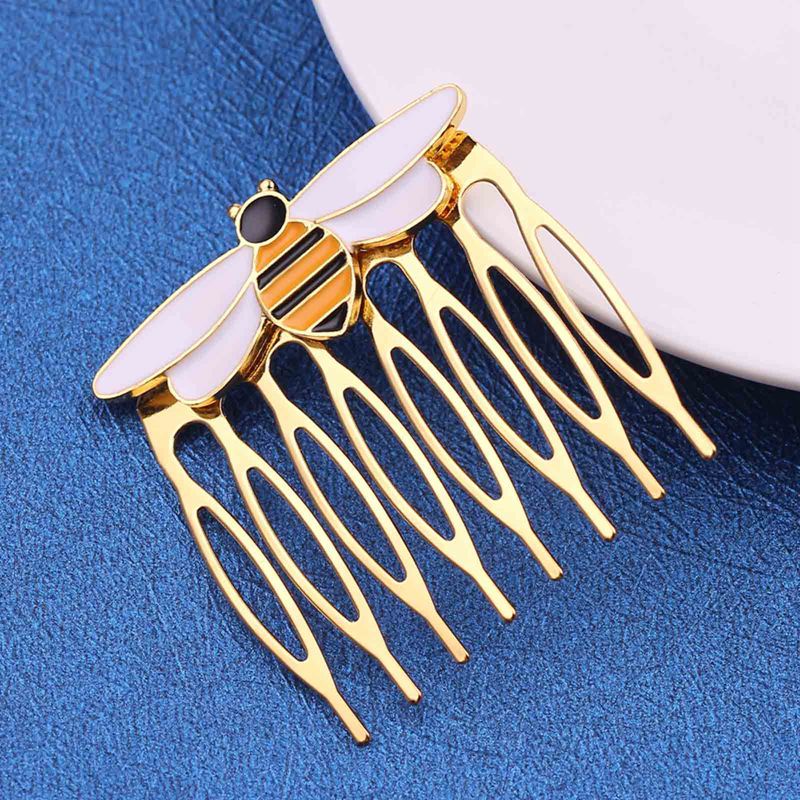 Lược cài tóc hình chú ong tráng men xinh xắn cho nữ