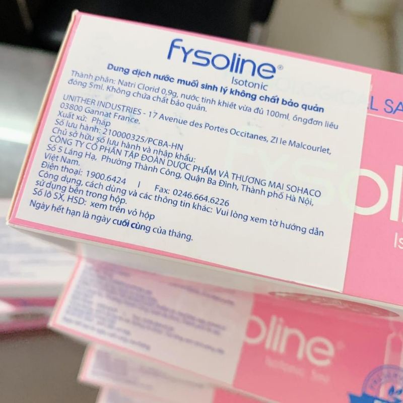 Fysoline - Nước muối sinh lý Pháp - Vệ sinh mắt, mũi, miệng cho bé