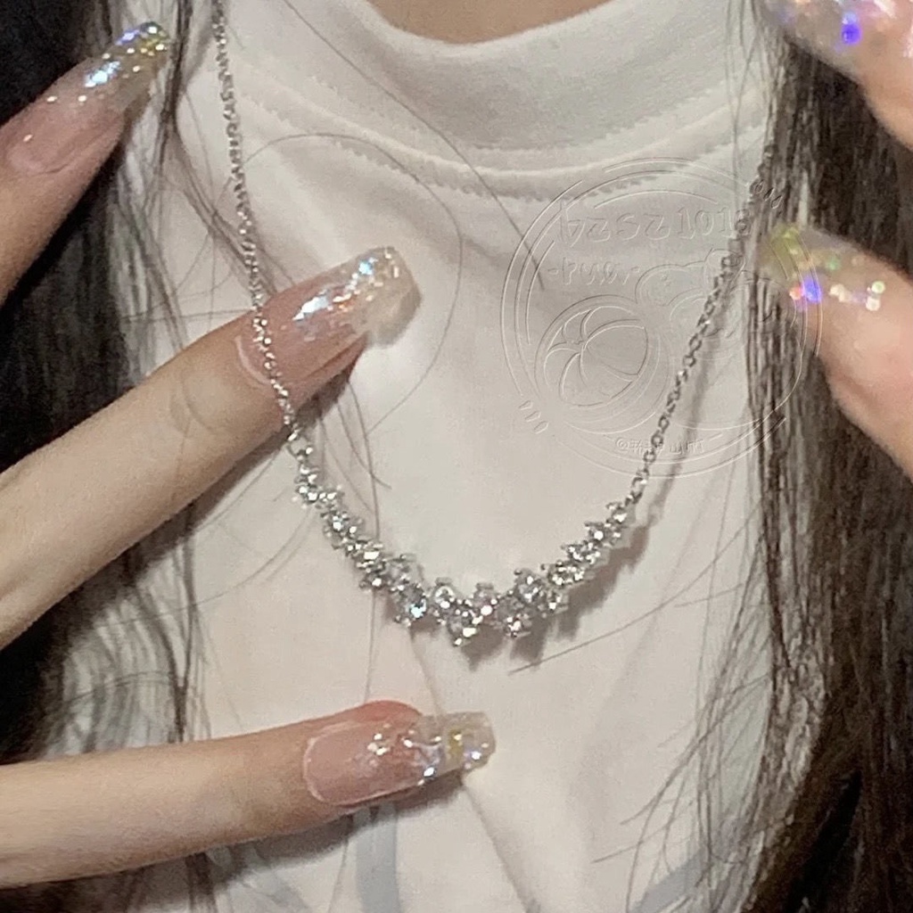 Phụ Kiện Tóc Tua Rua Phong Cách Mới OXYG3N | Dây Chuyền Mạ Bạc 925 Mặt Hình Thiên Hà Đính Đá Sang Trọng Cho Nữ