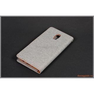 BAO DA THỜI TRANG SAMSUNG J7 PLUS/ C710 (NGOÀI BỌC VẢI HIỆU GOOSPERY, CANVAS DIARY)