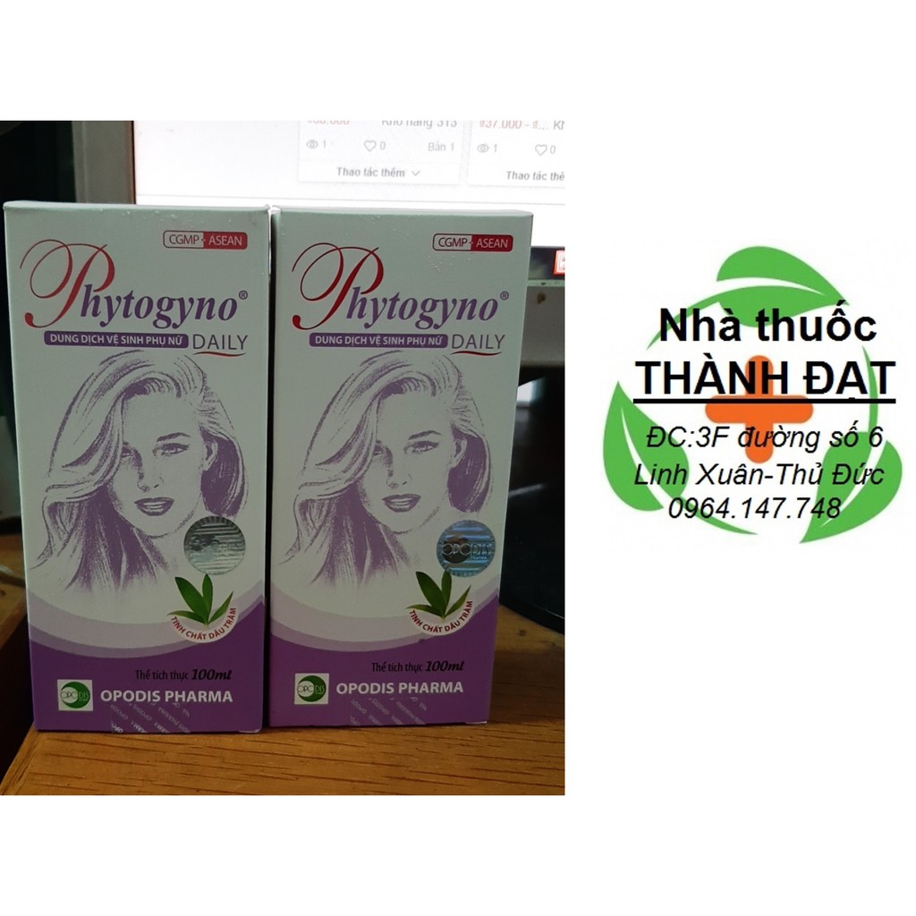 phytogyno daily màu tím dung dịch vệ sinh phụ nữ chai 100ml