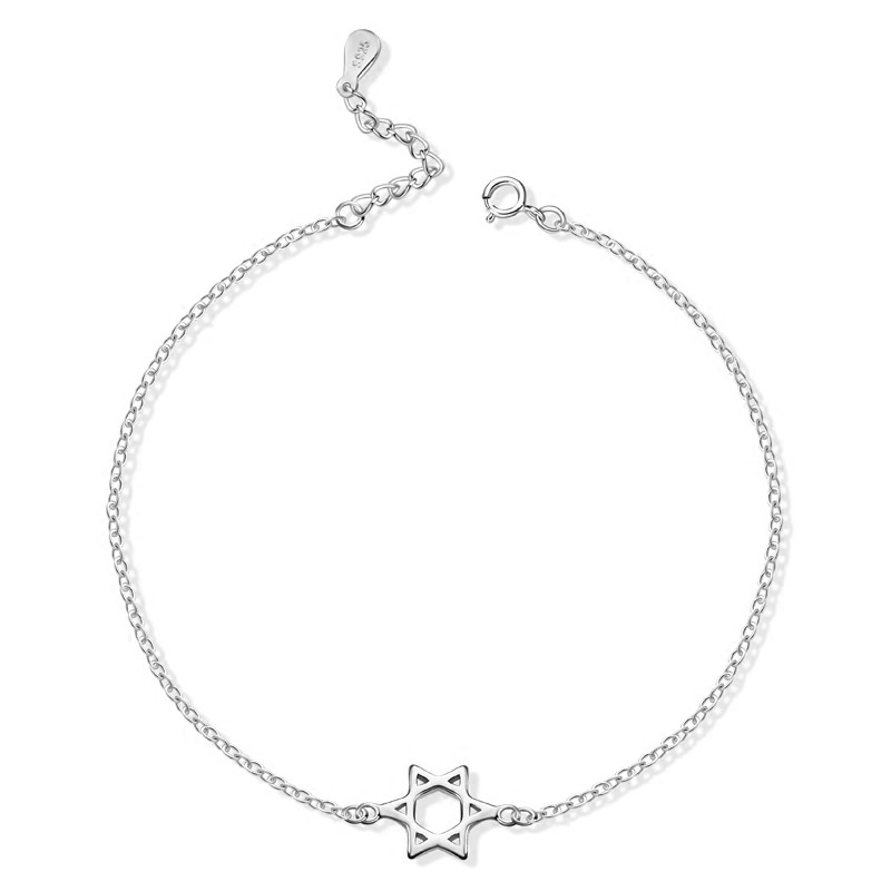 Lắc chân nữ xi bạc ngôi sao may mắn 6 cánh dễ thương style hàn quốc - lucky star | BigBuy360 - bigbuy360.vn