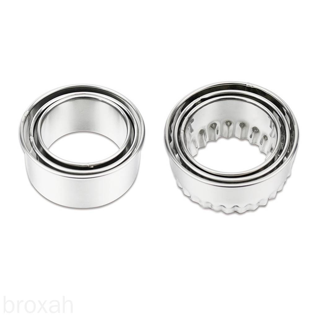 Bộ 3 Khuôn Làm Bánh Xếp Hình Tròn Bằng Thép Không Gỉ