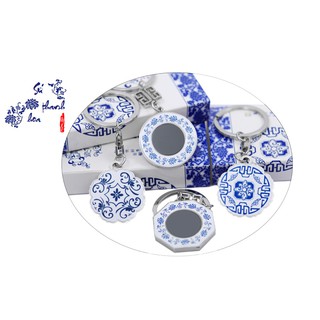 Xả hàng Hộp quà tặng Móc khóa kim loại họa tiết cổ phong Quà tặng cổ phong