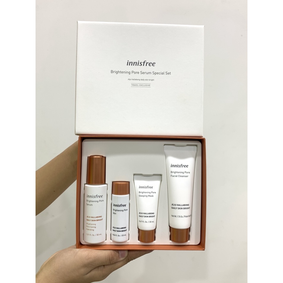 Kem dưỡng, serum, nước hoa hồng Innisfree hallabong Whitening Pore  quýt chính hãng.