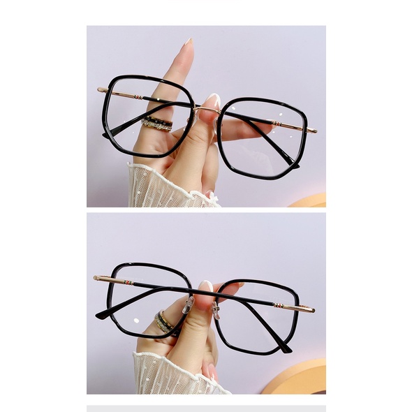 [Hàng Có Sẵn] Kính Mát Gọng Đa Giác Chống Tia Sáng Xanh Bảo Vệ Mắt Khỏi Bức Xạ Máy Tính