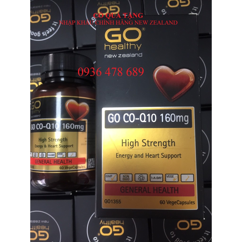 (CÓ QUÀ TẶNG) Bổ Tim New Zealand GO Co-Q10 160mg hộp 60 viên