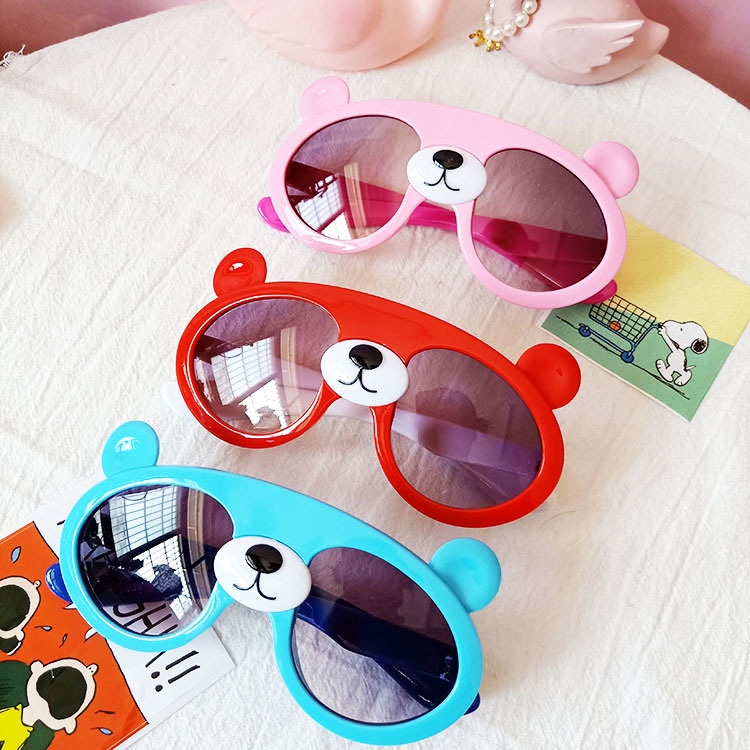 Kính Mát Chống Tia Cực Tím Hình Gấu Dễ Thương Cho Bé Trai Và Bé Gái