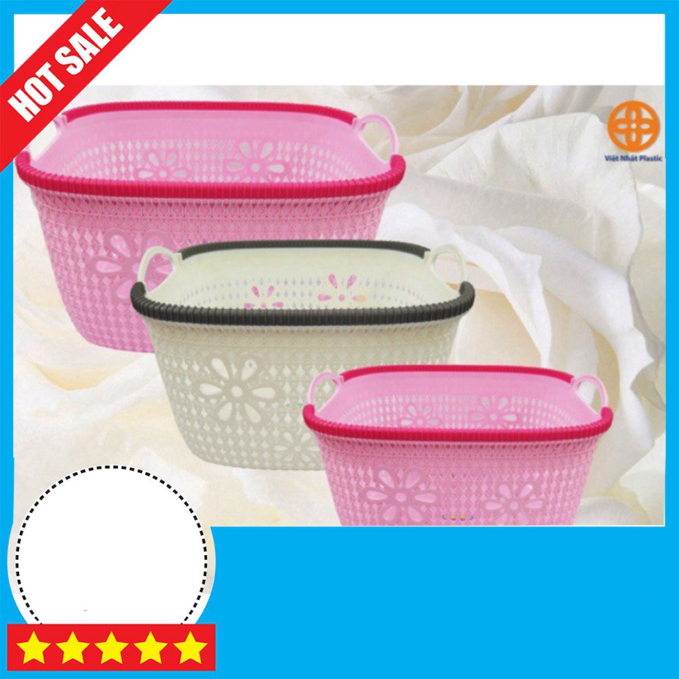 RỔ ĐAN NHỰA VIỆT NHẬT CAO CẤP 3 KÍCH CỠ ĐỰNG ĐỒ DÙNG ĐA NĂNG