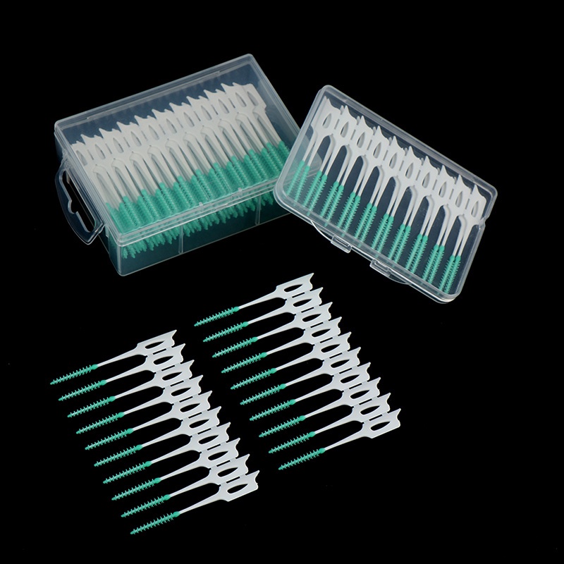 Hộp 20 Bàn Chải Silicon Mềm Đàn Hồi Mát Xa Chăm Sóc Răng Nhẹ Nhàng Không Gây Kích Ứng