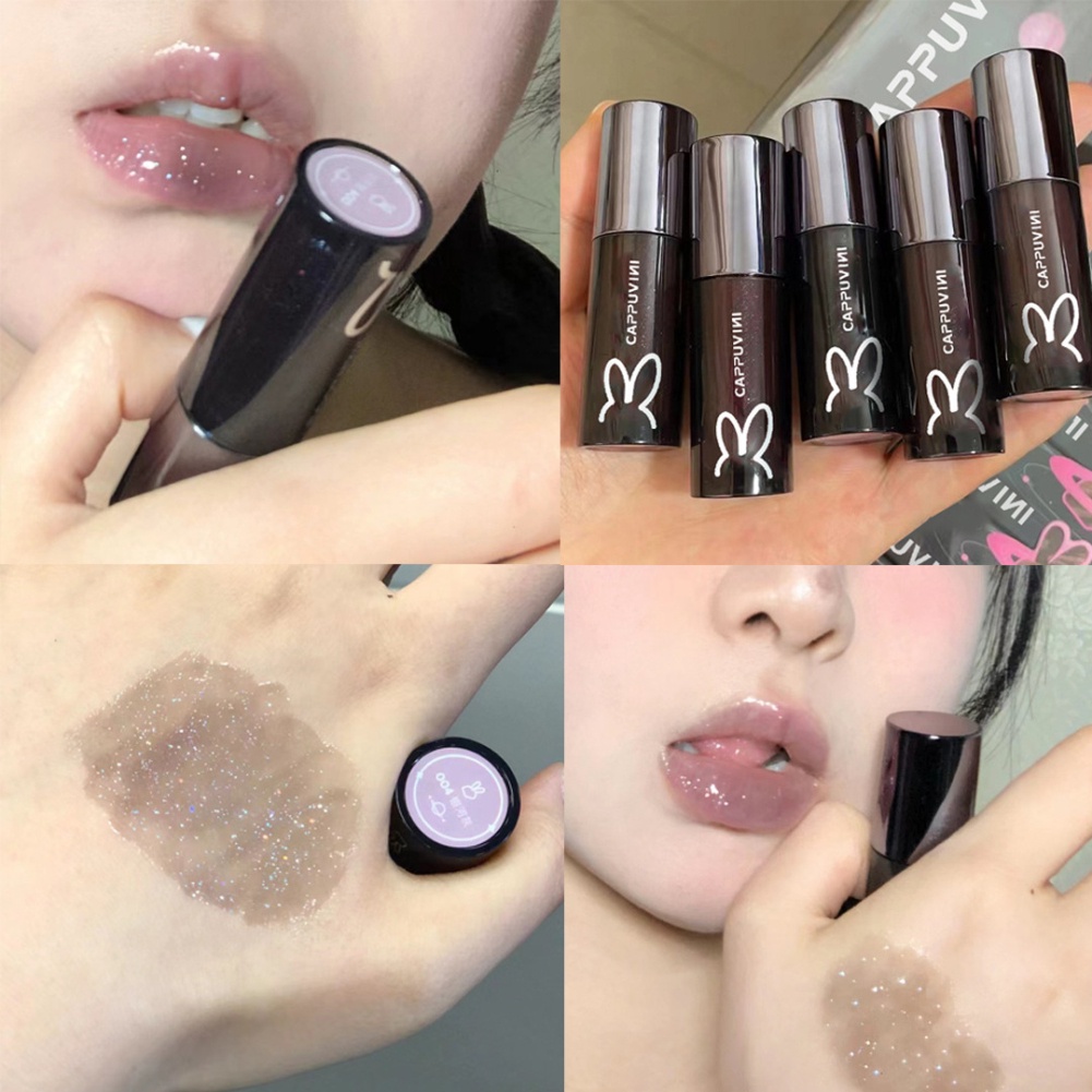 Son Tint Bóng Thỏ Đen Hồng CAPPUVINI Clarinet Lip Gloss