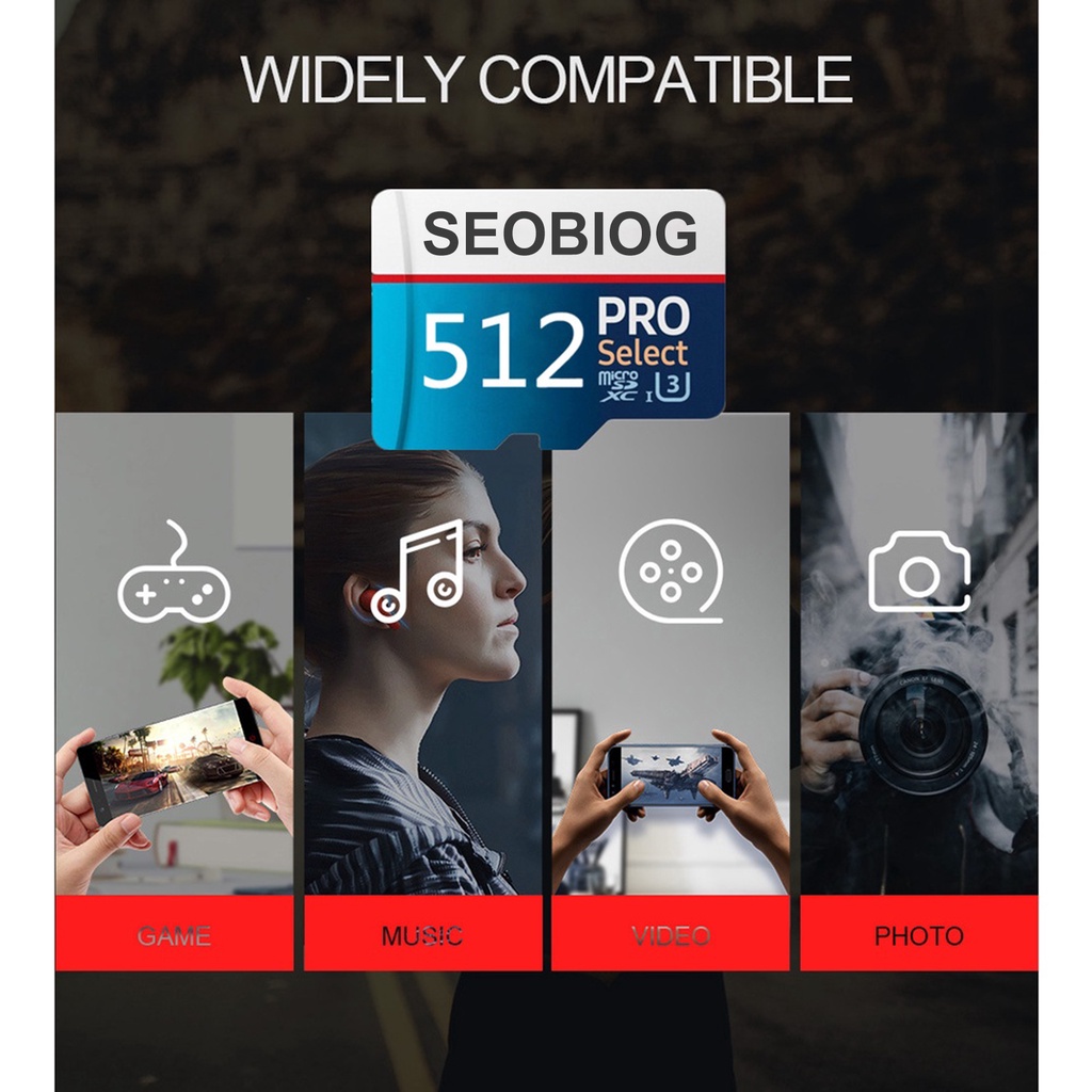 Thẻ Nhớ SEOBIOG Micro-SD TF 16/32/64/128/256/512gb/1tb Tùy Chọn Chất Lượng Cao