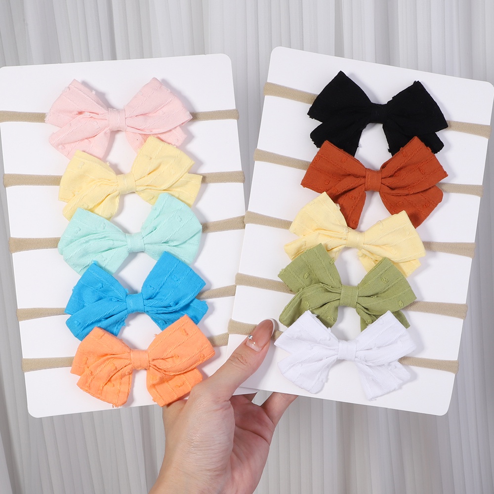 KIDSBOWS Set 5 Băng Đô Nơ Xinh Xắn Dành Cho Bé Gái