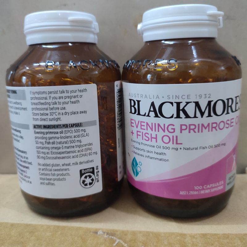 Tinh dầu hoa anh thảo Blackmores Evening Primrose Oil + Fish Oil 1000mg 100 viên
