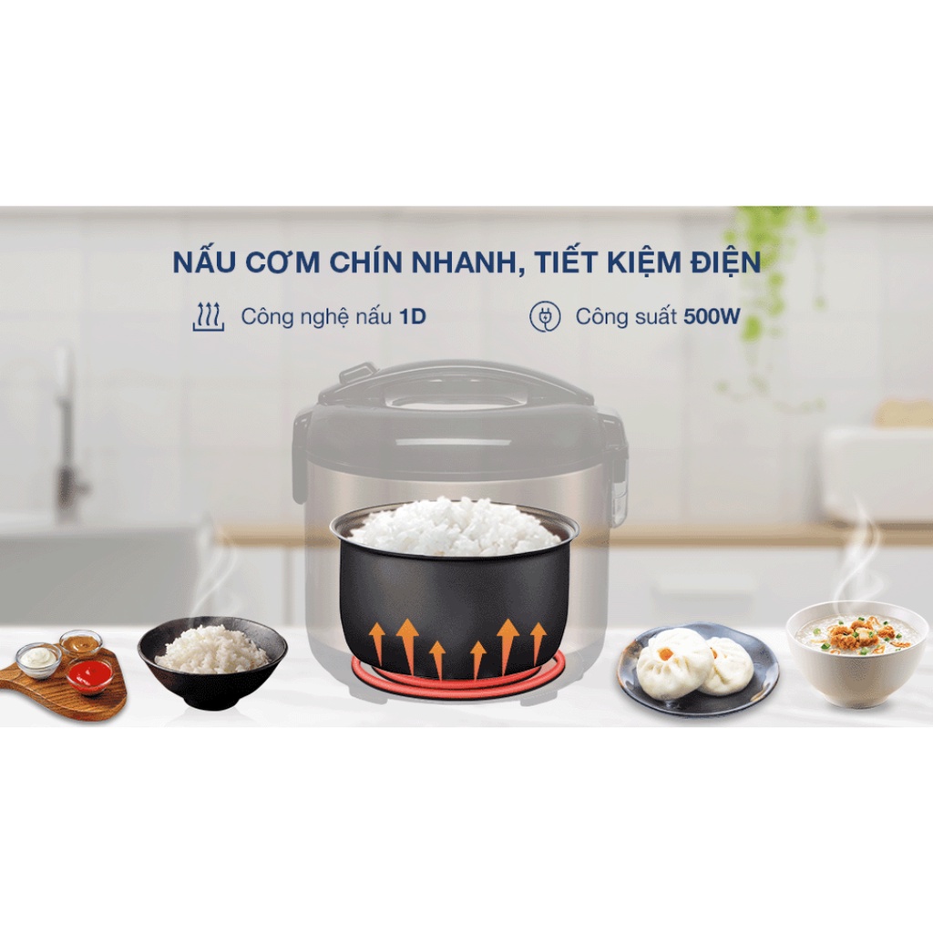 Nồi cơm điện Bluestone RCB-5512 1.2L 500W nồi cơm điện nắp gài - Bảo Hành 24 Tháng Toàn Quốc
