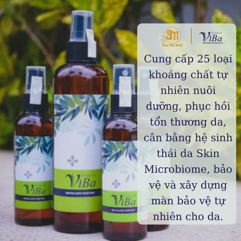 XỊT KHOÁNG TƯƠI VIBA 250ml cấp, dưỡng ẩm, kiềm dầu, khóa trang điểm - Monmenshop | BigBuy360 - bigbuy360.vn