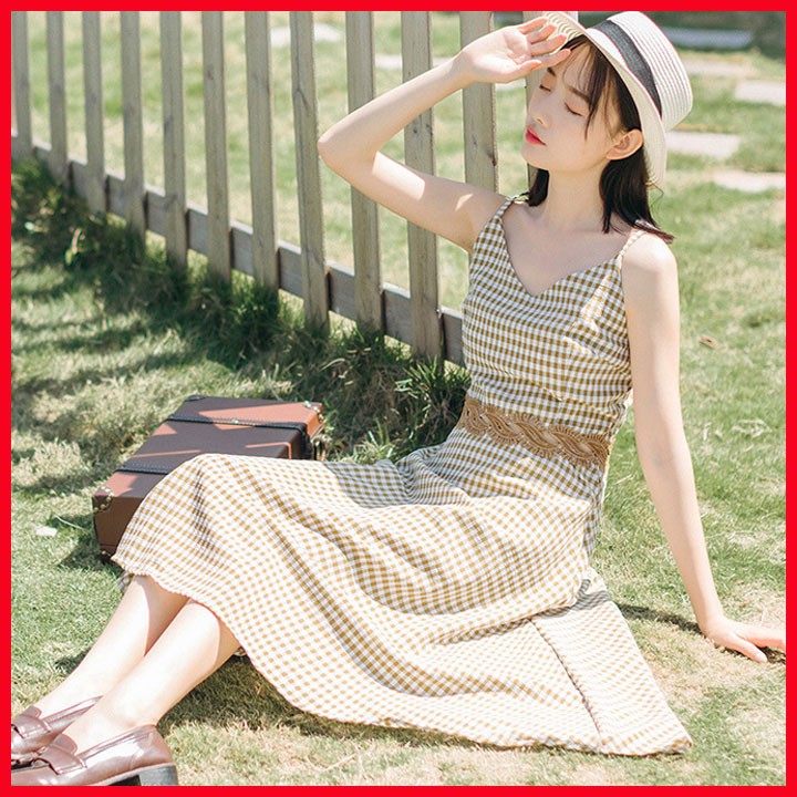 Đầm xòe caro xinh xắn VA-011i