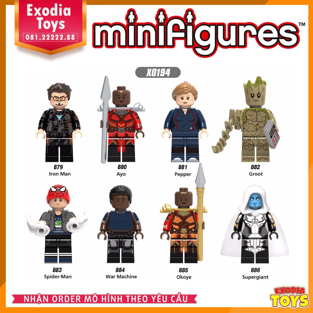 Xếp hình minifigure nhân vật siêu anh hùng Avenger Infinity War : Cuộc Chiến Vô Cực - Đồ chơi lắp ghép sáng tạo - X0194