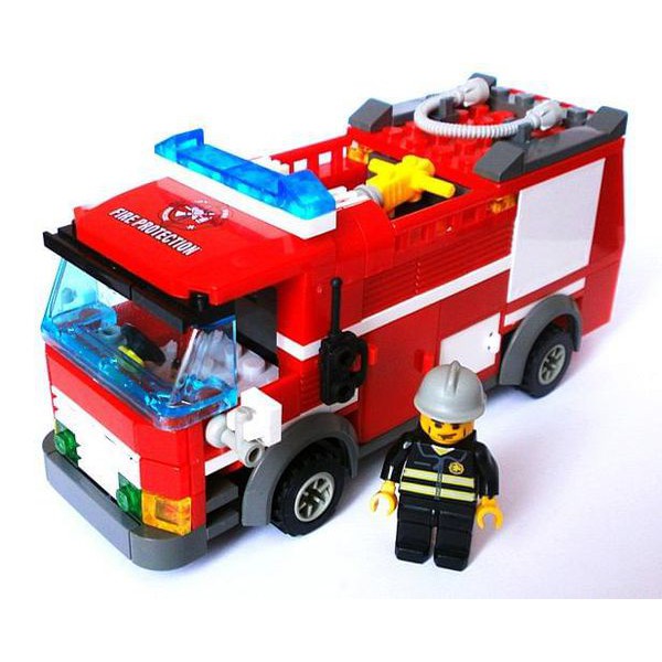 Đồ chơi lắp ráp xếp hình Lego Kazi 8054: Xe cứu hỏa xe chữa cháy