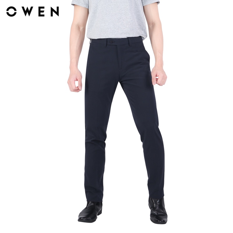 Quần tây Nam Owen Nano Slim Fit màu Đen - QS21079