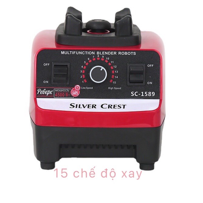 [Mã ELHA22 giảm 5% đơn 300K] Máy Xay Sinh Tố Công Nghiệp 4500W 2 CỐI xay đá bào, xay thịt cá, rau củ quả