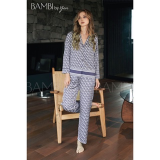 Bộ lụa mặc nhà cao cấp bambi by yen - 1044