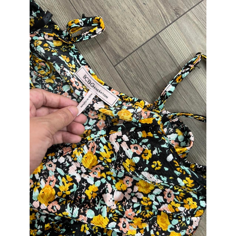 Váy 2 dây hoa vàng BCBG - hàng dư xịn của hãng