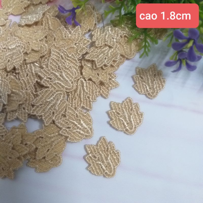 Hình và hoa thêu chỉ cotton trang trí thủ công