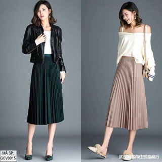 Chân váy xoè dập ly