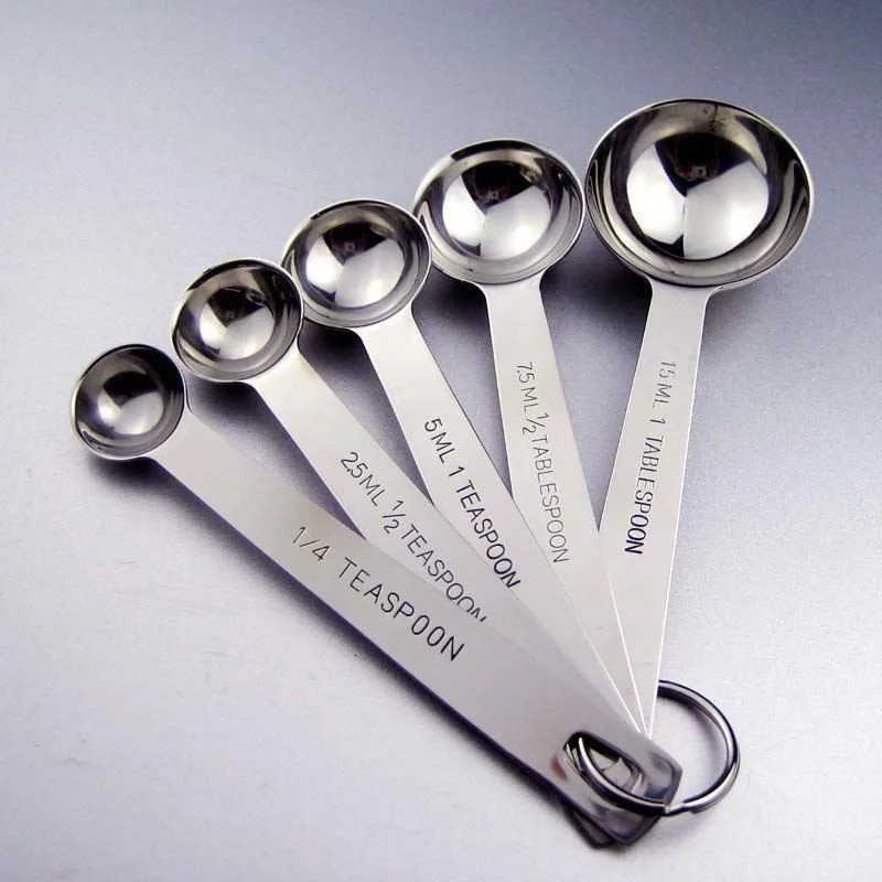 Measuring spoons – Bộ muỗng đong định lượng inox 5 cái KP-IM023