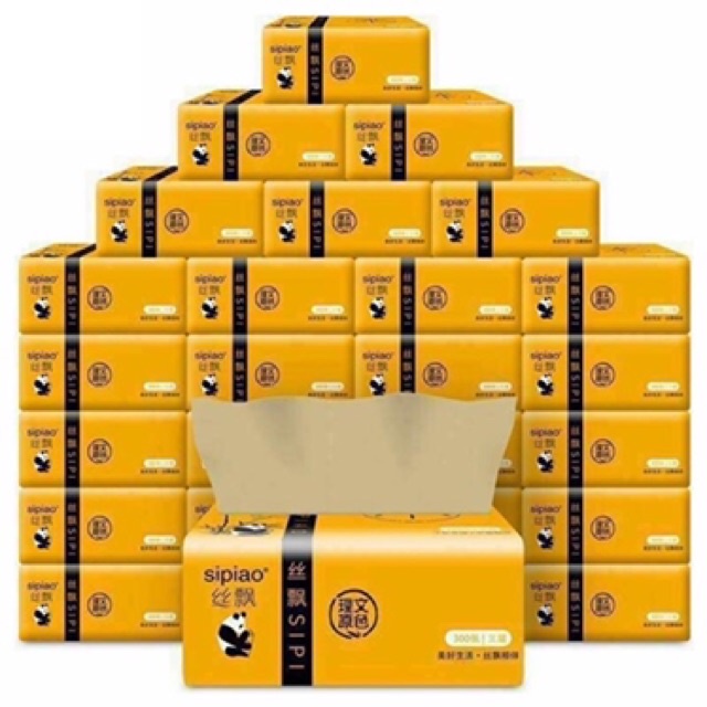 Gói giấy ăn gấu trúc Sipiao Hàng chuẩn 100%