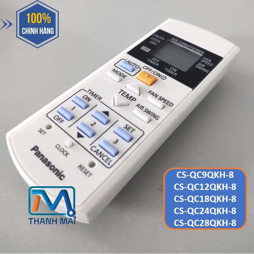 [REMOTE CHÍNH HÃNG] Điều Khiển Máy lạnh Panasonic QC9QKH-8//QC12QKH-8//QC18QKH-8//QC24QKH-8//QC28QKH-8