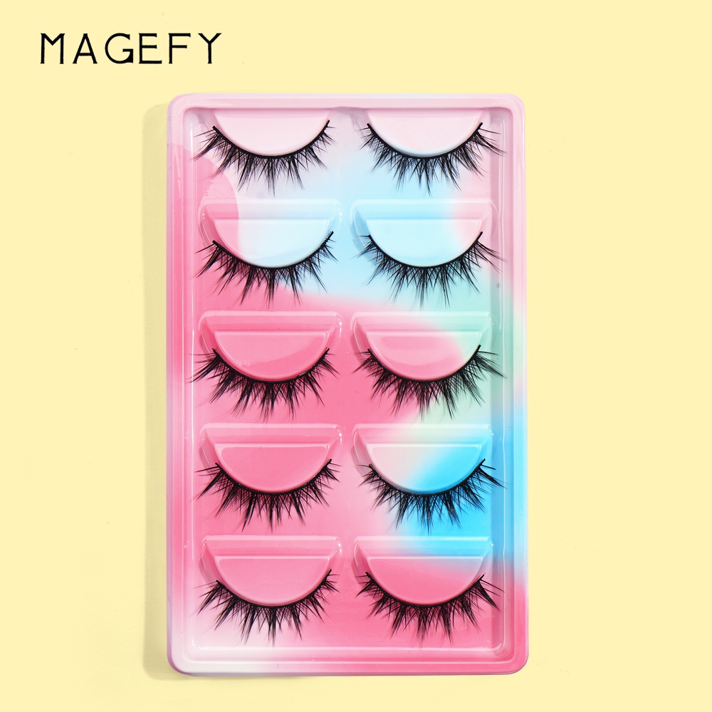 Bộ 5 cặp mi giả 3D MAGEFY dài và dày tự nhiên
