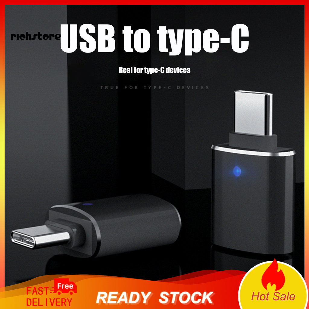 Đầu Chuyển Đổi Từ Cổng Micro Usb Sang Type-C Có Đèn Báo Hiệu