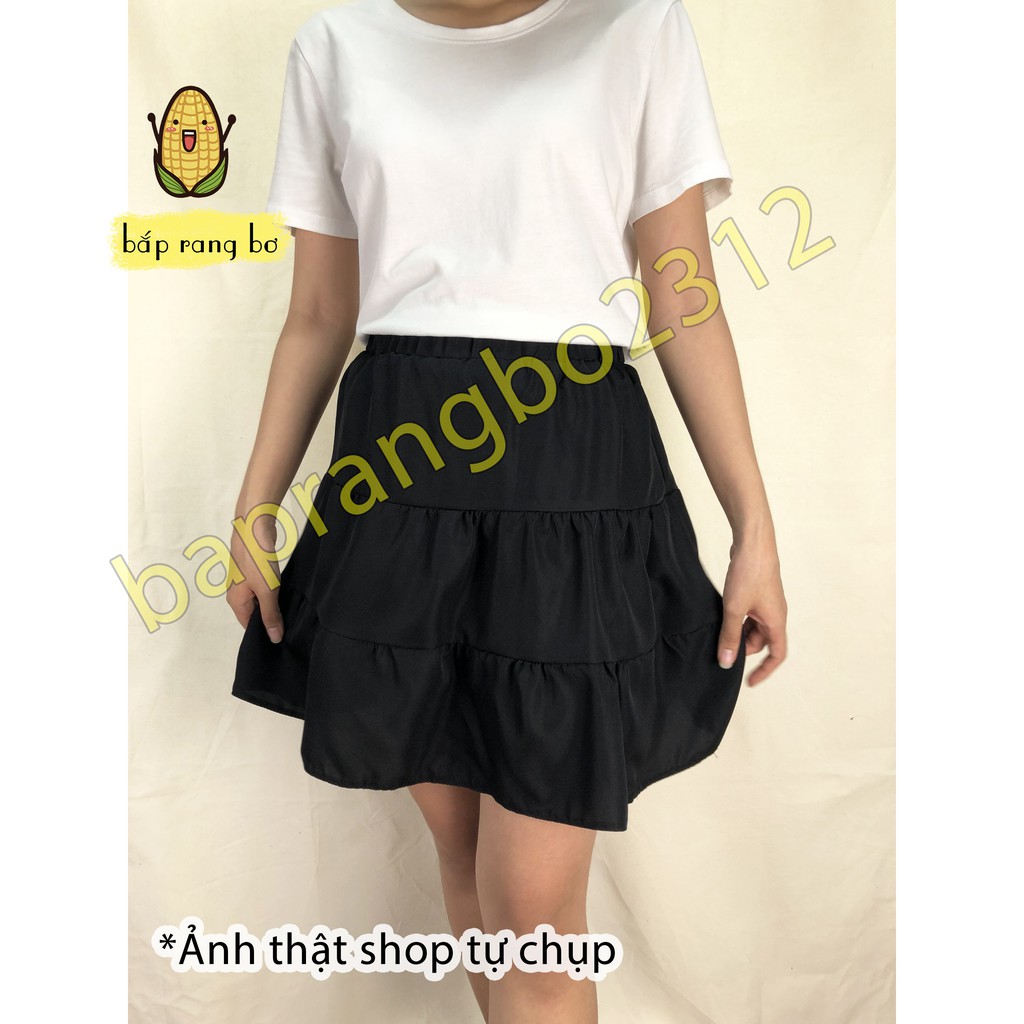 CHÂN VÁY NGẮN XẾP LY 3 TẦNG CHO NỮ PHONG CÁCH HÀN QUỐC ULZZANG CV03