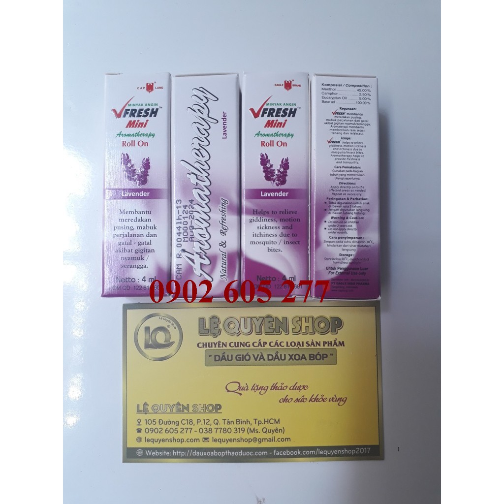 [Combo]12 chai Dầu lăn tinh dầu thơm vfresh Lavender